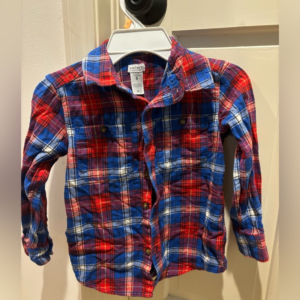 Carters flannel shirt sz 5